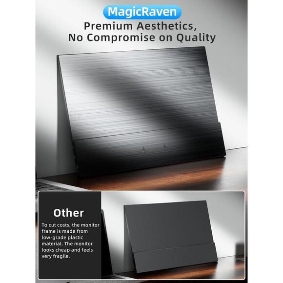 Portable Monitor 15.6 Laptop Screen Lightweight USBC HDMI Display with Speakers - Picture 6 of 9